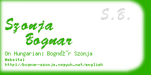 szonja bognar business card